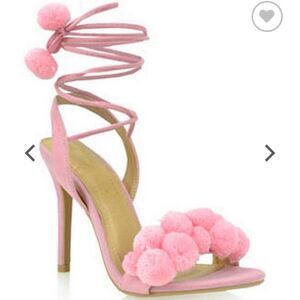 Adorable Shoe Republic LA cotton candy pink PomPom shoes Barbiecore EUC 8